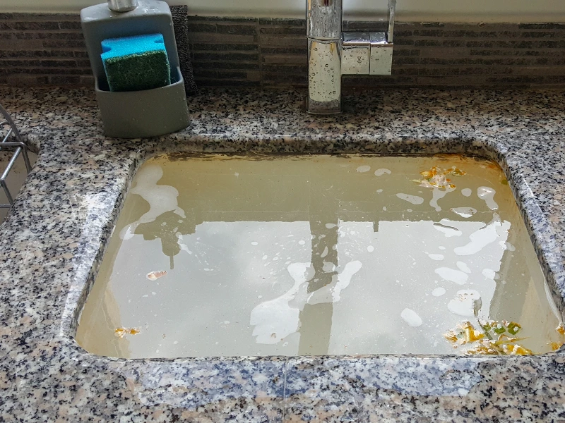 completely clogged sink.