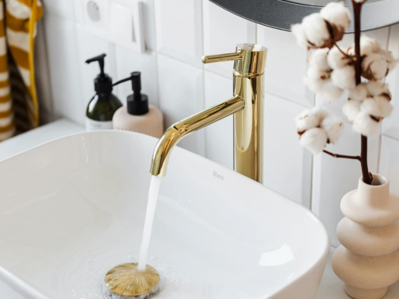 Customer supplied faucet.