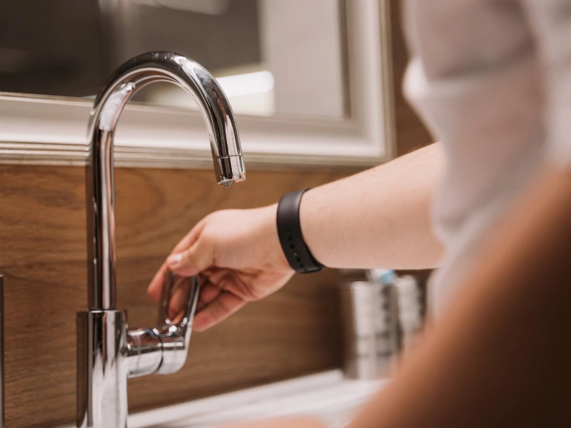 Faucet installation.