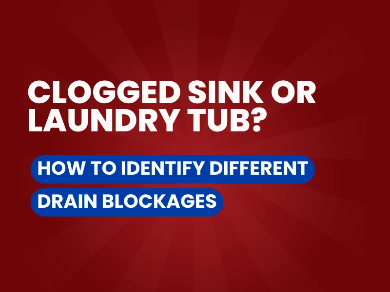 Clogged sink or laundry tub.
