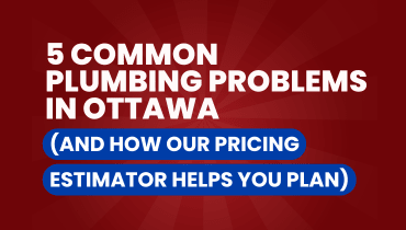 5 Common Plumbing problems graphic.