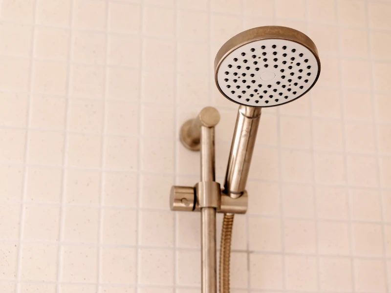 bronze shower faucet.