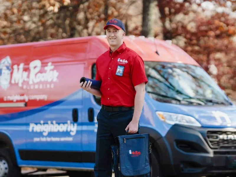 Branded Mr. Rooter van.