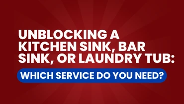 Unblocking a kitchen sink graphic.